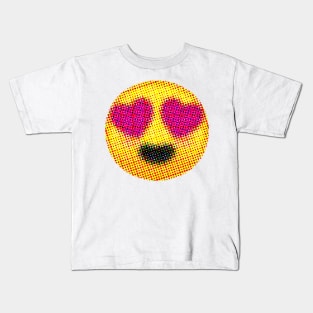 Emoji: I love it! (Smiling Face with Heart-Eyes) Kids T-Shirt